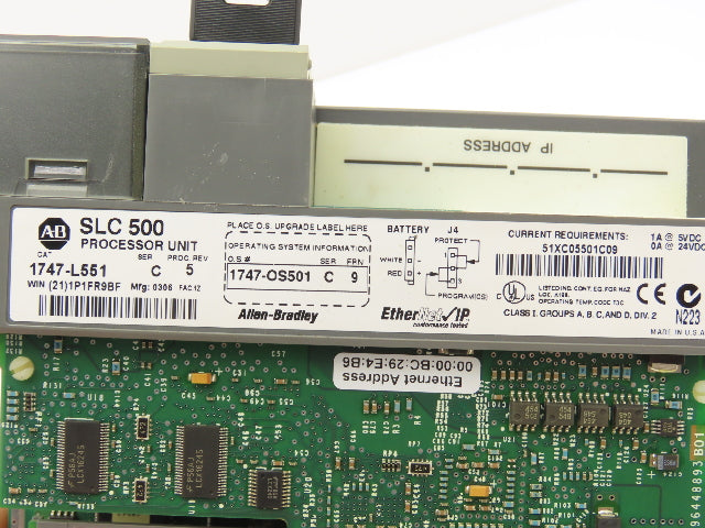 Allen Bradley 1747-L551 SLC 500 SLC 5/05 CPU Processor Controller Ser C Rev 5