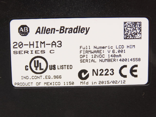 Allen Bradley 20AD2P1A3AYNNNC0 PowerFlex 70 Variable AC Drive VFD 1Hp 480V 3PH