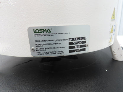Losma GP1000 Galileo Plus Oil Mist Catch Collector Filter 1.27kw 3Ph 1550m3/h