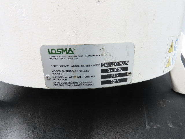 Losma GP1000 Galileo Plus Oil Mist Catch Collector Filter 1.27kw 3Ph 1550m3/h