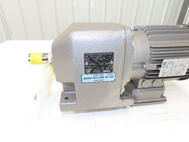 Nord SK 272 VL-71L/4 CUS Inline Gearmotor 6.74 Ratio 255 RPM .5Hp 230/460V 3PH