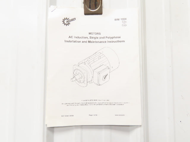 Nord SK 272 VL-80 S/4 CUS Inline Gearmotor 6.74 Ratio 254 RPM .75Hp 230/460V 3PH