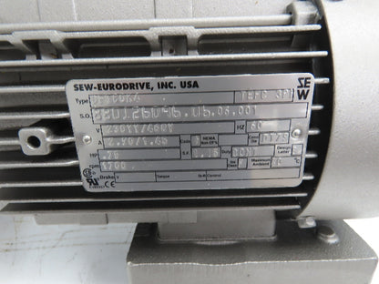 Sew Eurodrive ST57TDT80K4 Gearmotor 7.28 Ratio 234RPM .75Hp 230/460 Hollow Shaft