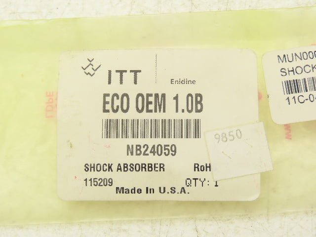 Enidine ECO OEM 1.0B Adjustable Hydraulic Shock 0.75" Bore 1" Stroke 1"-12 UNF