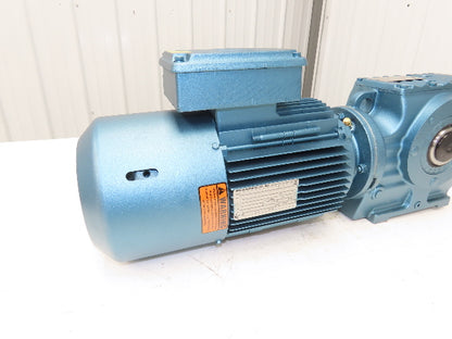 Sew Eurodrive SA67DT100LS4BMG4HR Brake Gearmotor 19-115 RPM 3Hp 230/460V 15.6:1