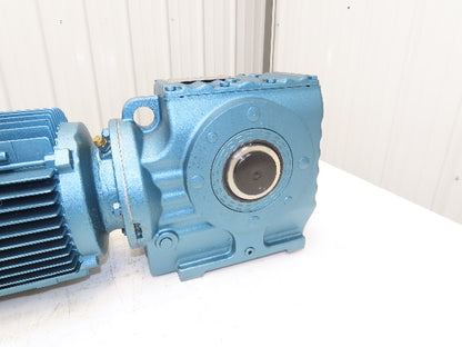 Sew Eurodrive SA67DT100LS4BMG4HR Brake Gearmotor 19-115 RPM 3Hp 230/460V 15.6:1