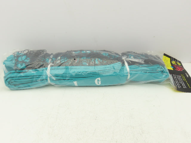 IDIG High Visibility Volleyball Net Green Aqua 32' x 3' Rope Top Net Regulation