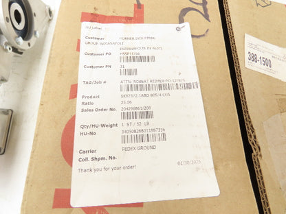 Nord SK 92372.1ABD-80S/4 CUS Gearmotor 25:1 68rpm .75Hp 230/460V Hollow Shaft