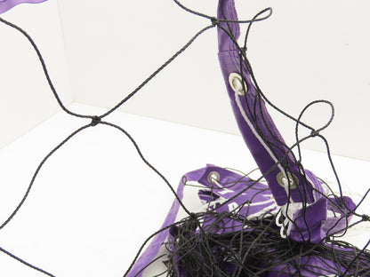 IDIG High Visibility Volleyball Net Purple 32' x 3' Rope Top Net Regulation