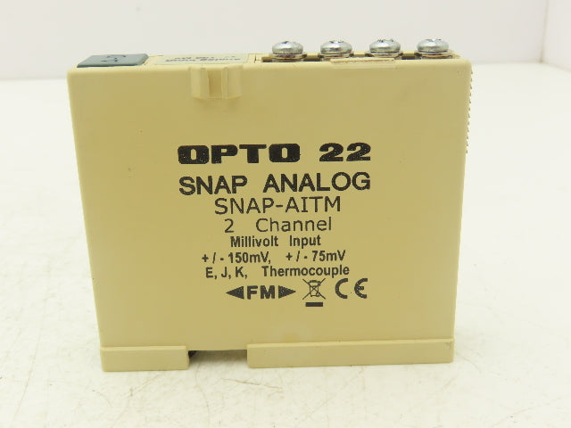 OPTO 22 SNAP-AITM Analog Input Module 2 Isolated Channel Thermocouple Type E J K