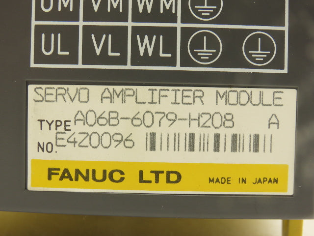 Fanuc A06B-6079-H208 Servo Amplifier Module 230V 18.7A Rev A