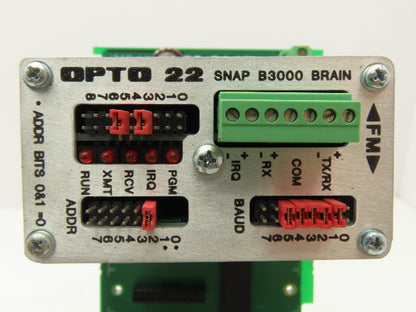 OPTO 22 SNAP B3000 I/O Processor "BRAIN" On SNAP-B12M 12 Module Mounting Rack