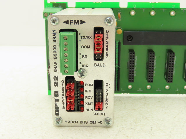 OPTO 22 SNAP B3000 I/O Processor "BRAIN" On SNAP-B8M 8 Module Mounting Rack