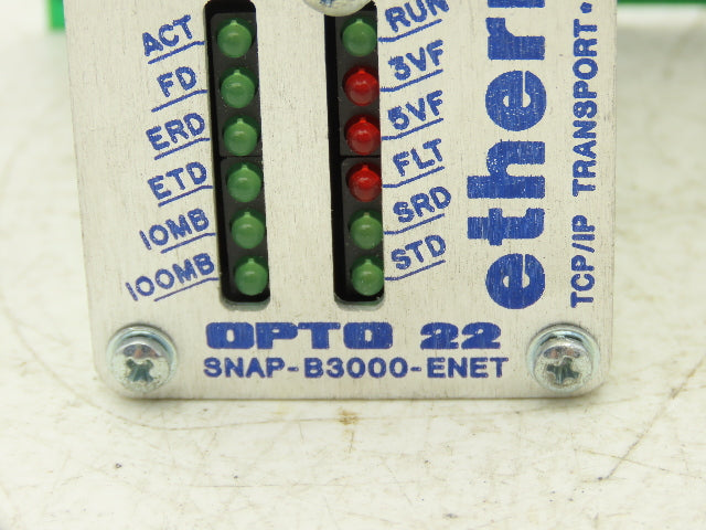 OPTO 22 SNAP-B3000-ENET Ethernet I/O Processor Brain W 12 Module Mounting Rack