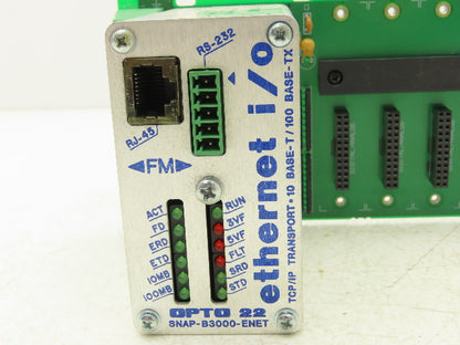 OPTO 22 SNAP-B3000-ENET Ethernet I/O Processor Brain W 12 Module Mounting Rack