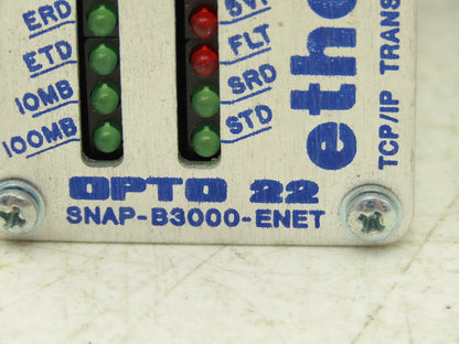 OPTO 22 SNAP-B3000-ENET Ethernet I/O Processor Brain W 8 Module Mounting Rack