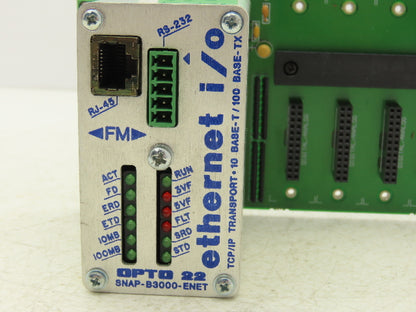 OPTO 22 SNAP-B3000-ENET Ethernet I/O Processor Brain W 8 Module Mounting Rack