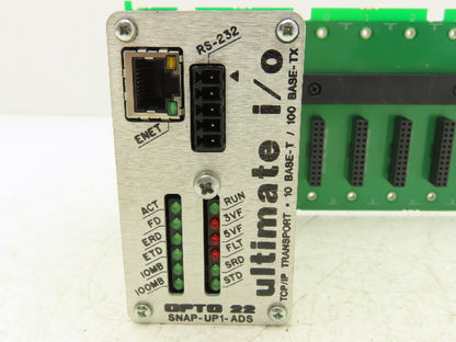OPTO 22 SNAP-UP1-ADS Ethernet I/O Processor Brain W/8 Module Mounting Rack