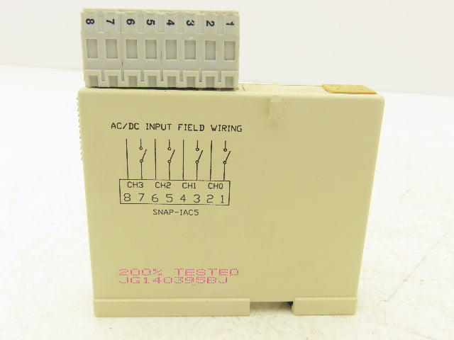 OPTO 22 SNAP-IAC5 I/O Module 4 Channel AC Input 90-140 VAC Lot of 9