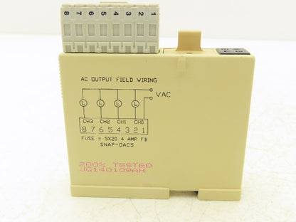 OPTO 22 SNAP-OAC5 I/O Module 4 Channel Digital Output 12-250 VAC Lot of 6
