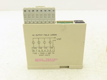 OPTO 22 SNAP-OAC5 I/O Module 4 Channel Digital Output 12-250 VAC Lot of 7