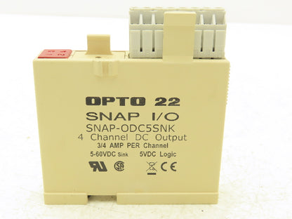 OPTO 22 SNAP-ODC5SNK I/O 4 Channel Digital Output Module 5-60 VDC Lot of 3