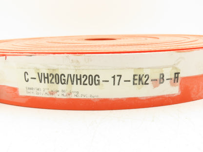 Ermanco E0001903 2"W x 86'L PVC Conveyor Belt 2-Ply Orange 1/4"Thick