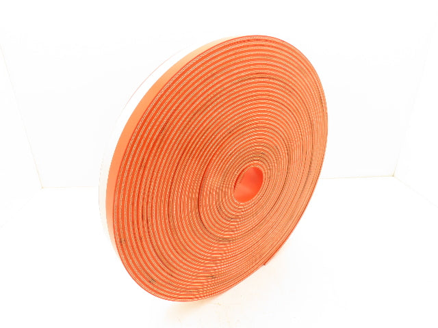 Ermanco E0001903 2"W x 86'L PVC Conveyor Belt 2-Ply Orange 1/4"Thick