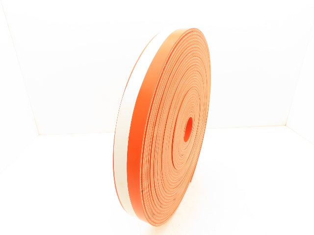 Ermanco E0001903 2"W x 86'L PVC Conveyor Belt 2-Ply Orange 1/4"Thick