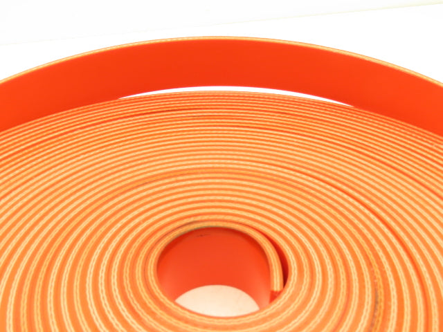 Ermanco E0001903 2"W x 86'L PVC Conveyor Belt 2-Ply Orange 1/4"Thick