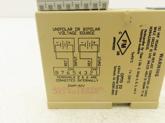 OPTO 22 SNAP-AIV I/O 2 Channel Digital Output Module 5-60 VDC Lot of 5