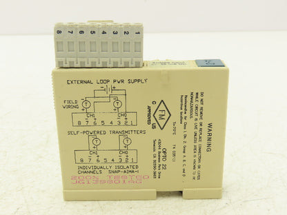 OPTO 22 SNAP-AIMA-i 2 Channel Isolated Analog Current Input Module -20mA to+20mA