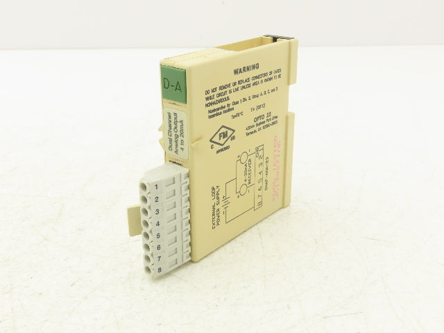 OPTO 22 SNAP-AOA-23 2 Channel Current Analog Output Module 4-20mA SNAP I/O