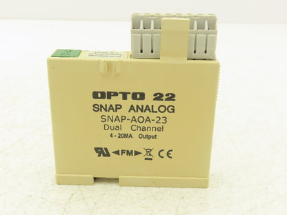 OPTO 22 SNAP-AOA-23 2 Channel Current Analog Output Module 4-20mA SNAP I/O