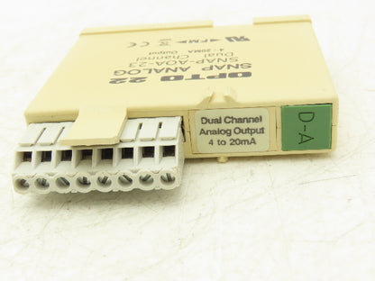 OPTO 22 SNAP-AOA-23 2 Channel Current Analog Output Module 4-20mA SNAP I/O