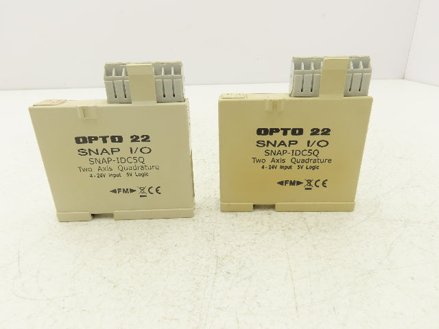 OPTO 22 SNAP-IDC5Q I/O Module Two Axis Quadrature 4-24V Input 5V Logic Lot of 2