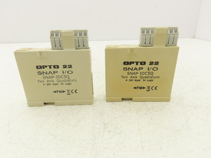 OPTO 22 SNAP-IDC5Q I/O Module Two Axis Quadrature 4-24V Input 5V Logic Lot of 2