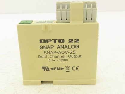 OPTO 22 SNAP-AOV-25 2 Channel Analog Voltage Output Module 0-10VDC SNAP I/O