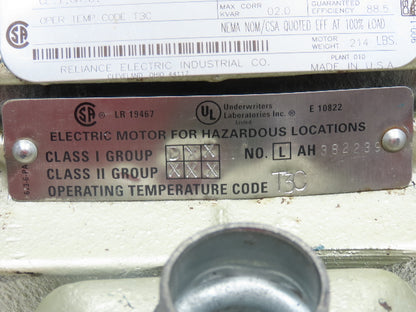 Reliance Electric 01MAN93945 AC Motor 10Hp 1755RPM 200V 3Ph 215TC TEFC
