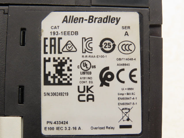 Allen Bradley 100-C23*10 193-EEDB Contactor & Overload Relay 120V 600V 3Ph