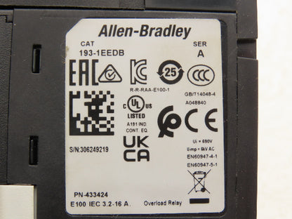 Allen Bradley 100-C23*10 193-EEDB Contactor & Overload Relay 120V 600V 3Ph