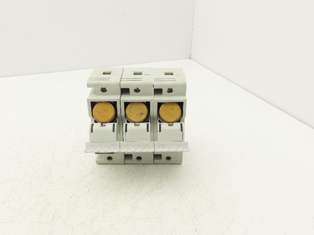 Cooper Bussman CH60J31 Modular Fuse Holder 60A 600 VAC Neon Lamp DIN Rail 3 Pole
