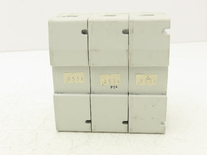 Cooper Bussman CH60J31 Modular Fuse Holder 60A 600 VAC Neon Lamp DIN Rail 3 Pole