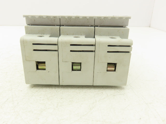 Cooper Bussman CH60J31 Modular Fuse Holder 60A 600 VAC Neon Lamp DIN Rail 3 Pole