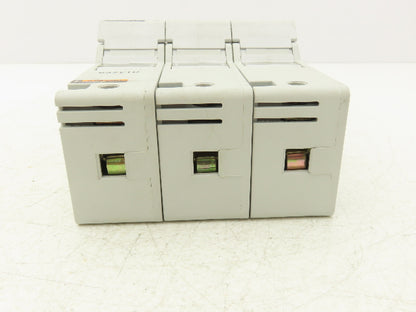 Cooper Bussman CH60J31 Modular Fuse Holder 60A 600 VAC Neon Lamp DIN Rail 3 Pole