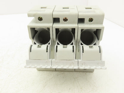 Cooper Bussman CH60J31 Modular Fuse Holder 60A 600 VAC Neon Lamp DIN Rail 3 Pole