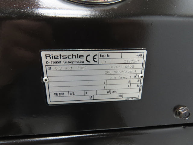 Covac Reitschle SMV 300 Dry Running Side Channel Blower 176CFM 200mBar No Motor