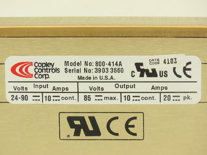 Copley Controls 800-414A Servo Drive Amplifier 24-90VDC