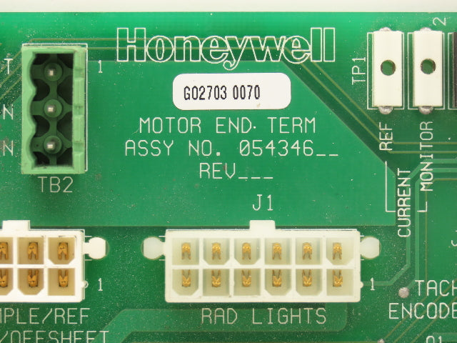 Honeywell Measurex 054346 Circuit Board Motor End Terminal Board