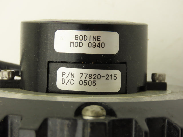 Bodine 34B3FEBL-W2 DC Gearmotor 1/5Hp 24VDC 20.4 Ratio 122 RPM w/Encoder